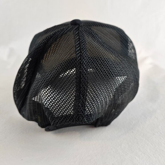 Vintage Foam Trucker Hat Mens Snapback Black Herman-USA Survivors Tall Pines - Picture 6 of 10